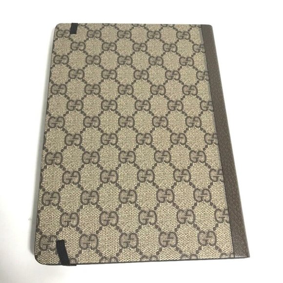 Auth GUCCI GG notebook stationery notebook PVC Beige - Picture 4 of 16